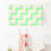 Pastell Rectangle Muster Weiße gestrichelte Linien Banner (Insitu)