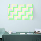 Pastell Rectangle Muster Weiße gestrichelte Linien Banner (Messeveranstaltung)