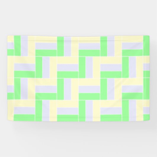 Pastell Rectangle Muster Weiße gestrichelte Linien Banner (Horizontal)