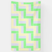 Pastell Rectangle Muster Weiße gestrichelte Linien Banner (Vertikal)