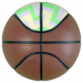 Pastell Rectangle Muster Weiße gestrichelte Linien Basketball (Rechts)