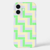 Pastell Rectangle Muster Weiße gestrichelte Linien Case-Mate iPhone Hülle (Rückseite)