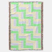 Pastell Rectangle Muster Weiße gestrichelte Linien Decke (Vorderseite Vertikal)