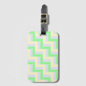 Pastell Rectangle Muster Weiße gestrichelte Linien Gepäckanhänger (Vorderseite Vertikal)