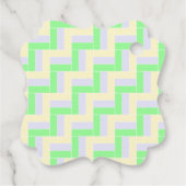 Pastell Rectangle Muster Weiße gestrichelte Linien Geschenkanhänger (Rückseite)