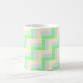 Pastell Rectangle Muster Weiße gestrichelte Linien Kaffeetasse (Mittel)