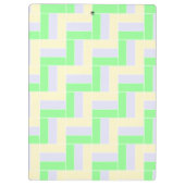 Pastell Rectangle Muster Weiße gestrichelte Linien Klemmbrett (Rückseite)
