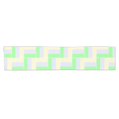 Pastell Rectangle Muster Weiße gestrichelte Linien Kurzer Tischläufer (Horizontal)