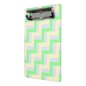 Pastell Rectangle Muster Weiße gestrichelte Linien Mini Klemmbrett (Gewinkelt2)