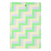 Pastell Rectangle Muster Weiße gestrichelte Linien Mini Klemmbrett (Rückseite)