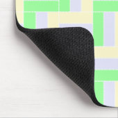 Pastell Rectangle Muster Weiße gestrichelte Linien Mousepad (Ecke)