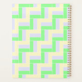 Pastell Rectangle Muster Weiße gestrichelte Linien Planer (Rückseite)