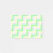Pastell Rectangle Muster Weiße gestrichelte Linien Post-it Klebezettel (Vorderseite)