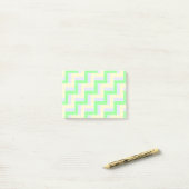 Pastell Rectangle Muster Weiße gestrichelte Linien Post-it Klebezettel (Auf Schreibtisch)