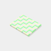 Pastell Rectangle Muster Weiße gestrichelte Linien Post-it Klebezettel (angewinkelt)