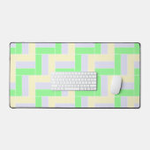 Pastell Rectangle Muster Weiße gestrichelte Linien Schreibtischunterlage (Tastatur & Maus)