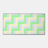 Pastell Rectangle Muster Weiße gestrichelte Linien Schreibtischunterlage (Vorderseite)