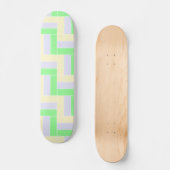Pastell Rectangle Muster Weiße gestrichelte Linien Skateboard (Vorderseite)