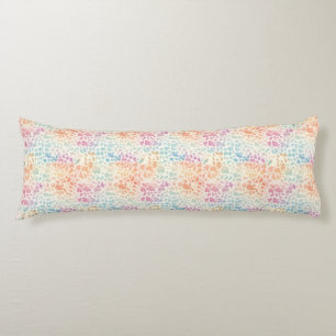 Pastell-Regenbogen-Aquarell-Leoparden-Druck Seitenschläferkissen