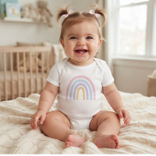 Pastell-Regenbogen-Baby-Mädchen-Body Cute Minima Baby Strampler
