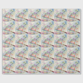 Pastell-Regenbogen-Blasen-Geburtstagsfeier Geschenkpapier (Flach)