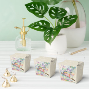 Pastell-Regenbogen-Blasen-Geburtstagsfeier Geschenkschachtel