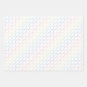 Pastell Regenbogen blaues Set von 3 Geschenkpapier Set (Vorderseite 3)