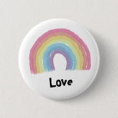 Pastell Regenbogen Button (Vorderseite)