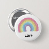 Pastell Regenbogen Button (Vorne & Hinten)