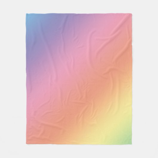 Pastell-Regenbogen-Decke Fleecedecke (Vorderseite)