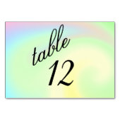 Pastell-Regenbogen-Design-Tischnummer Tischnummer (Rückseite)