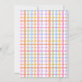 Pastell Regenbogen Einladung (Rückseite)