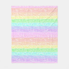 Pastell Regenbogen Fleecedecke