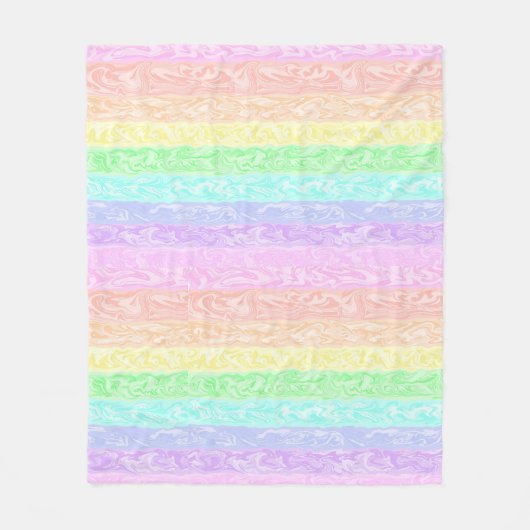 Pastell Regenbogen Fleecedecke (Vorderseite)