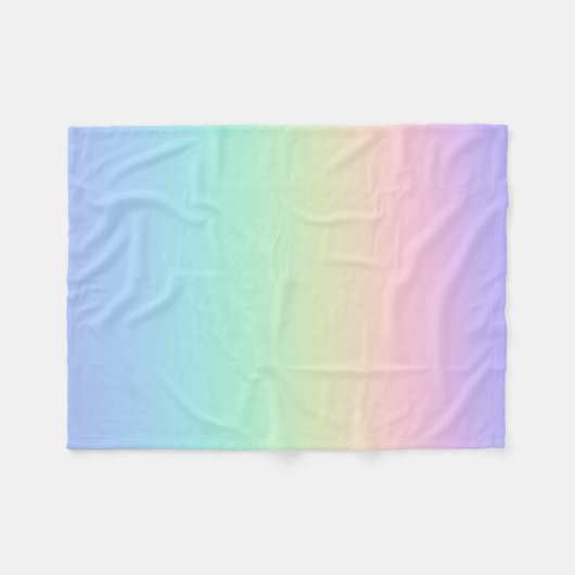 Pastell Regenbogen Fleecedecke (Vorderseite (Horizontal))