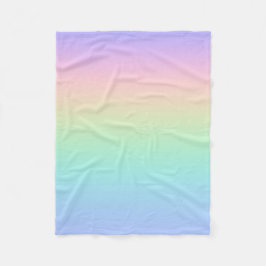 Pastell Regenbogen Fleecedecke
