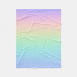Pastell Regenbogen Fleecedecke