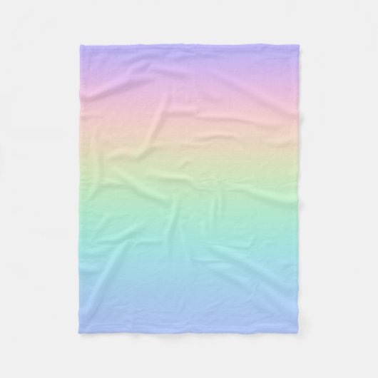 Pastell Regenbogen Fleecedecke (Vorderseite)