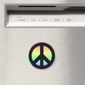 Pastell-Regenbogen-Friedenszeichen Magnet (In Situ (Geschirrspüler))
