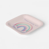 Pastell-Regenbogen-Geburtstagspapier-Teller Pappteller (Gewinkelt)