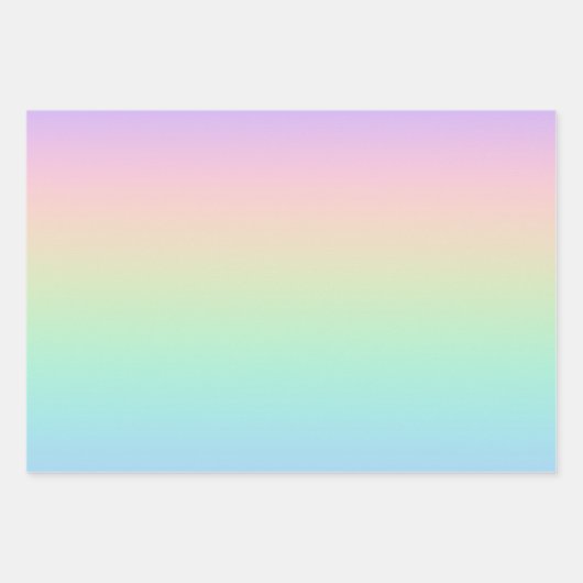 Pastell Regenbogen Geschenkpapier Set (Vorderseite 3)