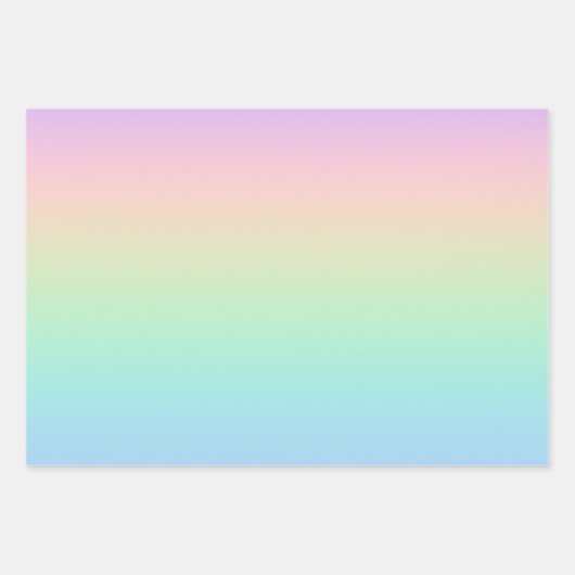 Pastell Regenbogen Geschenkpapier Set (Vorderseite 2)