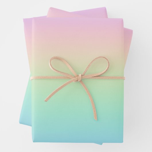 Pastell Regenbogen Geschenkpapier Set (Beispiel)