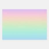 Pastell Regenbogen Geschenkpapier Set (Vorderseite)