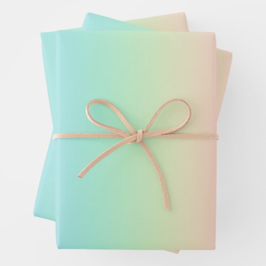 Pastell Regenbogen Geschenkpapier Set (Beispiel)