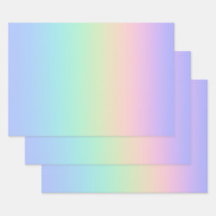 Pastell Regenbogen Geschenkpapier Set