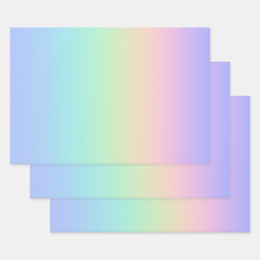 Pastell Regenbogen Geschenkpapier Set (Set)