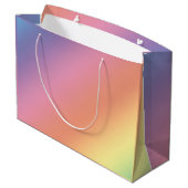 Pastell-Regenbogen-Geschenktasche Große Geschenktüte (Rückseite Schrägansicht)