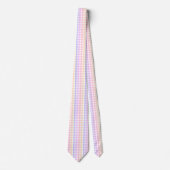 Pastell-Regenbogen-Gingham Krawatte (Vorderseite)