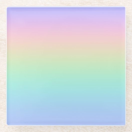 Pastell Regenbogen Glasuntersetzer (Vorderseite)